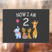 Nu ben ik 2 jaar oud 2e verjaardag in de Zoo Baby Raamsticker (Vel 2)