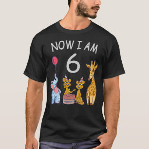 Nu ben ik 6 jaar op 6 oktober in de dierentuin t-shirt