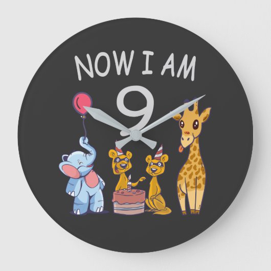 Nu ben ik negen jaar oud op de dierentuin grote klok (Voorkant)