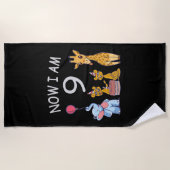 Nu ben ik negen jaar oud op de dierentuin strandlaken (Voorkant)