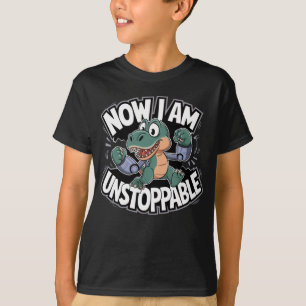 Nu ben ik niet te stoppen grappige T-Rex met robot T-shirt