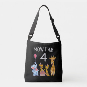 Nu ben ik vierjarige vierde verjaardag in de diere crossbody tas
