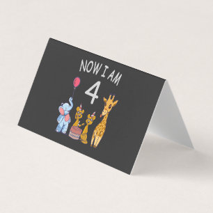Nu ben ik vierjarige vierde verjaardag in de diere kaart