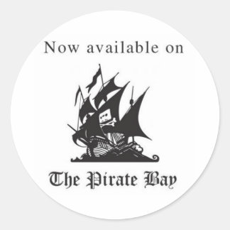 Nu beschikbaar op The Pirate Bay Ronde Sticker