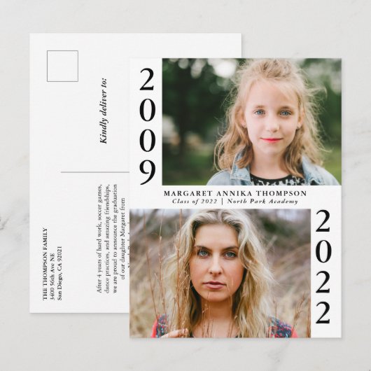 Nu dan Afstuderen Multi Foto Aankondiging (Voorkant / Achterkant)