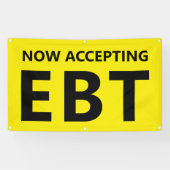 Nu EBT-gebruiksgemak accepteren, winkel 3 x 5 voet Spandoek (Horizontaal)