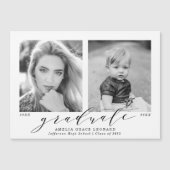 Nu en dan 2 Foto Afstuderen Magnetische Uitnodiging (Voorkant)