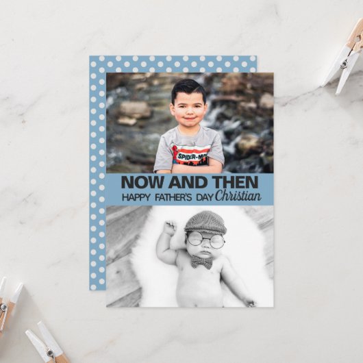 Nu en dan afbeeldingen jongen zoon keepomwille vad kaart (Voorkant / Achterkant in situ)