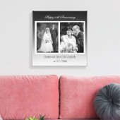 Nu en dan bruiloft foto Jubileum Canvas Afdruk (Insitu (Woonkamer))