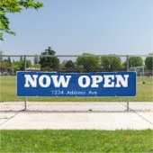 Nu geopend - aangepaste weerbestendige bedrijfsban spandoek (Insitu)