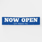 Nu geopend - aangepaste weerbestendige bedrijfsban spandoek (Horizontaal)