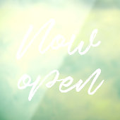 Nu geopend moderne bedrijfsopening raamsticker (Vel 3)