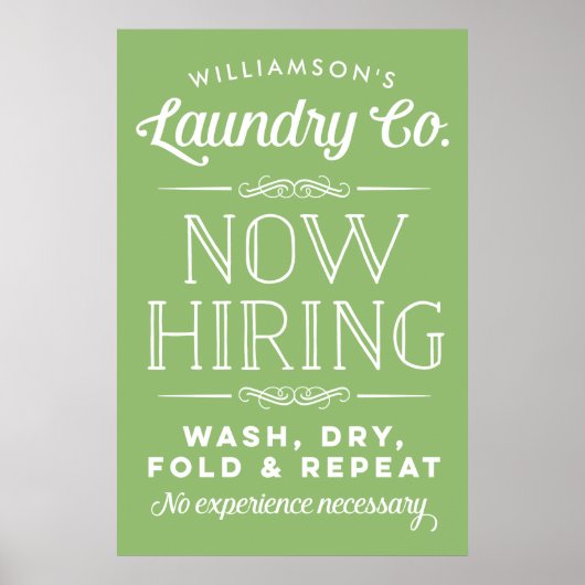 Nu geschrokken, speciaal ontworpen wasgoed afdrukk poster (Voorkant)