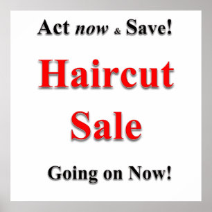 Nu handelen en Haircut Poster Matte opslaan