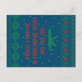 Nu heb ik een machine-Pistool Ho-Ho-Ho-Ho. Briefkaart