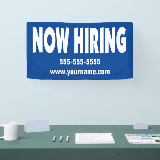 Nu het Huren op Blauw met Informatie Spandoek (Beurs)