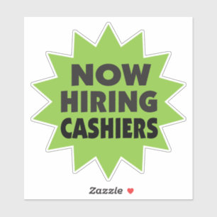 Nu het huren van Cashiers groene starburst Sticker