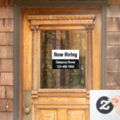 Nu het Huren van Zwart Witte Onderneming het Aanta Raamsticker (Huis Deur)