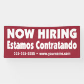 Nu huren/Estamos Contratando Spaanse banner (Horizontaal)
