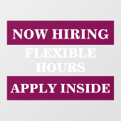 Nu Huren Help Gezocht Zakelijk Werknemer Huren Per Raamsticker (Vel)