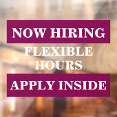 Nu Huren Help Gezocht Zakelijk Werknemer Huren Per Raamsticker (Vel 2)