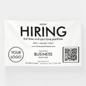 Nu huren van moderne zakelijke Logo QR-code Spandoek (Horizontaal)