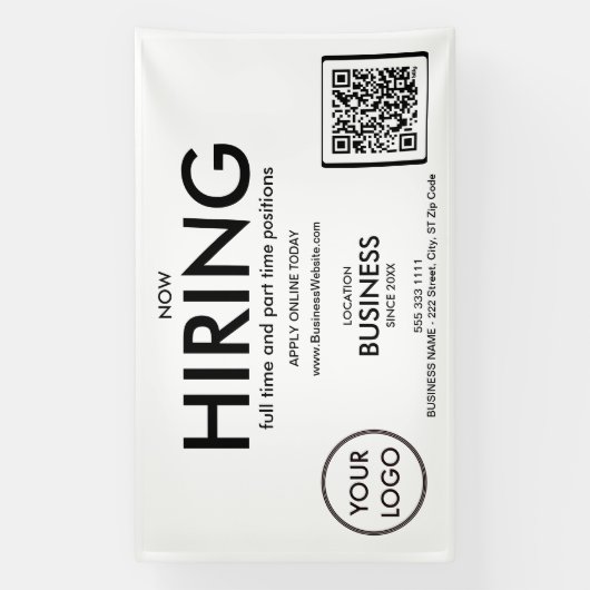 Nu huren van moderne zakelijke Logo QR-code Spandoek (Verticaal)