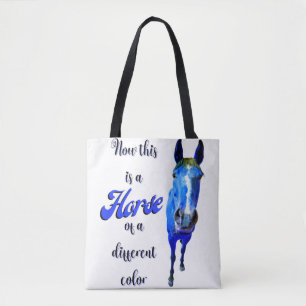 Nu Is Dit Een Paard Van Een Andere Kleur in Blauw Draagtas