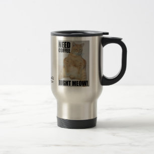 NU KOFFIE NODIG! Manx Kat Grappige RVS Reisbeker