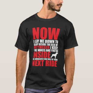 Nu laat ik me omlaag om rottweiler te slapen t-shirt