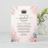 Nu Lange Tulle Regal Glam Blush Roze Vrijgezellenf Kaart (Staand voorkant)