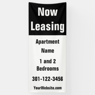 Nu Leasing Apartaam Zwart-wit Spandoek