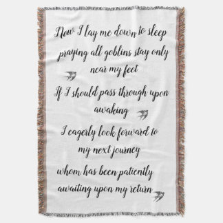 Nu leg ik me neer om te slapen deken