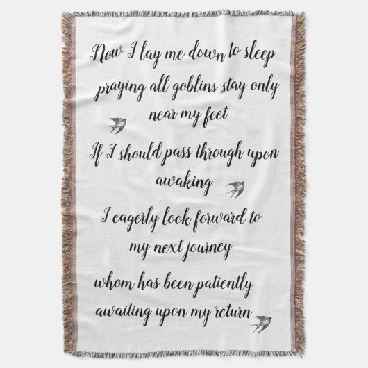 Nu leg ik me neer om te slapen deken (Voorkant Verticaal)