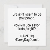 Nu live, niet later kaart (Achterkant)