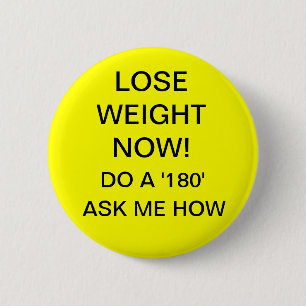Nu minder gewicht ronde button 5,7 cm