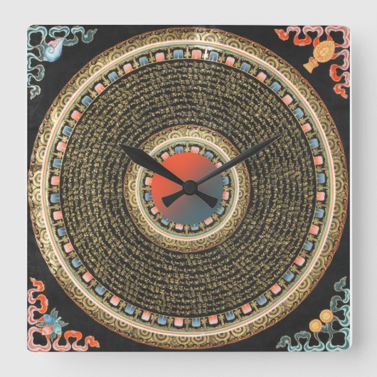 Nu O'Clock II Vierkante Klok (Voorkant)