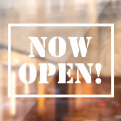 Nu open het Venster van het Teken Caling Raamsticker (Vel 2)