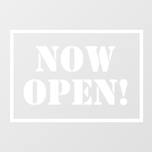 Nu open het Venster van het Teken Caling Raamsticker (Vel)