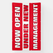 Nu open onder Nieuw Beheer Kleine Onderneming Groo Spandoek (Verticaal)