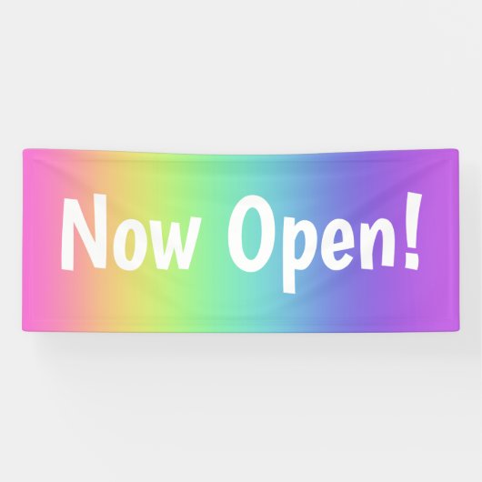 Nu open! Rainbow Banner (Horizontaal)