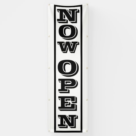 Nu openen spandoek (Verticaal)