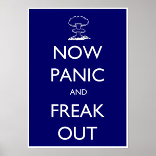 Nu paniek en freak out poster