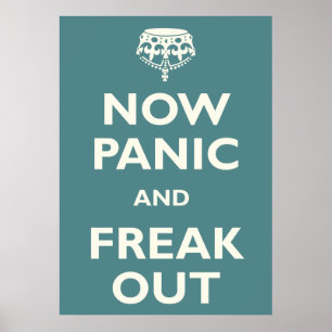 Nu paniek en freak uit poster