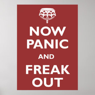 Nu paniek en freak uit poster