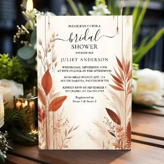 Nu rustieke Boho Autumn Ombre Brown Vrijgezellenfe Kaart