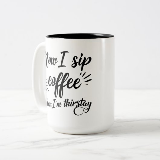 Nu Sip ik koffie als ik Dorb Mok ben (Voorkant links)