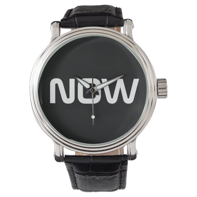 Nu stijlvol elegant zwart horloge (Voorkant)