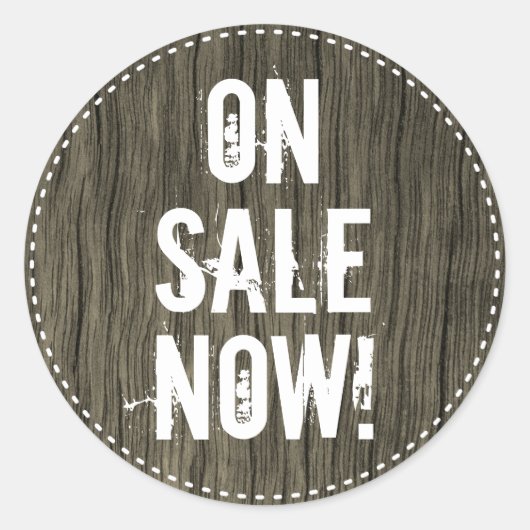 "NU TE KOOP!" ronde sticker (Voorkant)