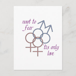 Nu tot angst, dit is alleen liefde! briefkaart